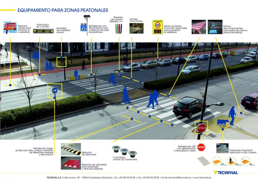 Tecnivial equipamiento para zonas peatonales